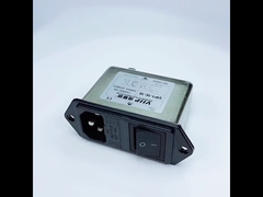 60 ~ 90dB IEC EMI Filter AC 250V 10A Low Pass Metal 150K-30MHZ