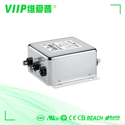 Peralatan Tekstil 440VAC 10A Filter RFI Tiga Fase CE ROHS UL 94V-0