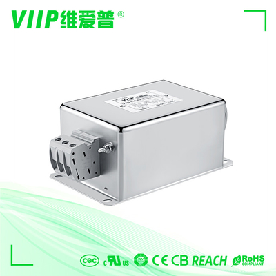 OEM ODM 380V 440V Filter Kebisingan 3 Phase EMC Filter Dengan Sekrup