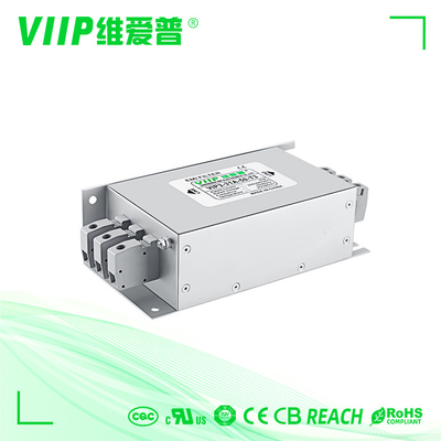 VIIP 3 Phase EMI Filter 10A Low Pass Noise Filter Untuk Mesin Cetak