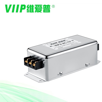 Metal 3 Phase EMI Filter Insertion Loss 60~90dB Line to Ground 2250VDC atau 2000VAC