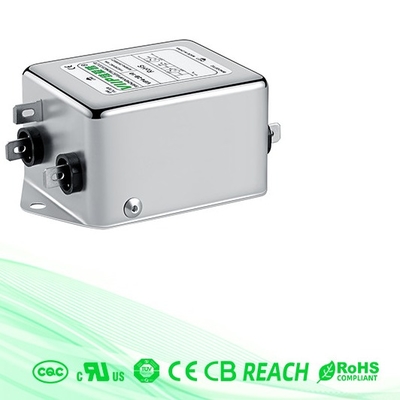 Blok Terminal Filter AC EMI Frekuensi Rendah 110V / 250V Untuk Elektronika Daya