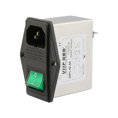 50/60Hz Frequency Range IEC EMI Filter dengan Screw Terminal Termination 1500VDC Line to Line