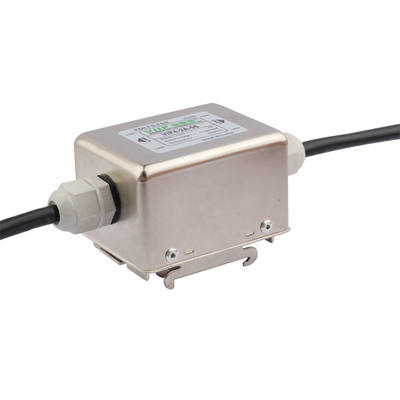 VIP2-2A-10 50Ω DC EMI Filter dengan 2A 100MΩ Resistensi Isolasi Metal Housing Input Impedansi 50Ω