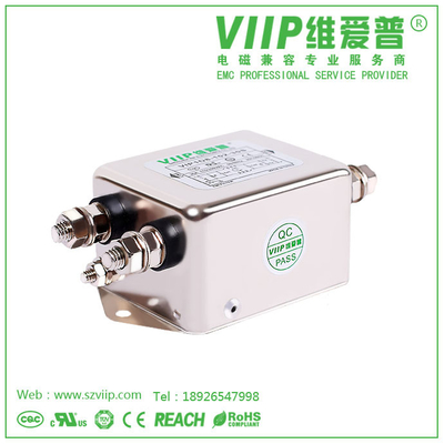 Resistensi Isolasi ≥100MΩ Filter EMI Single Phase RoHS Sertifikasi untuk -40C- 85C Aplikasi Industri