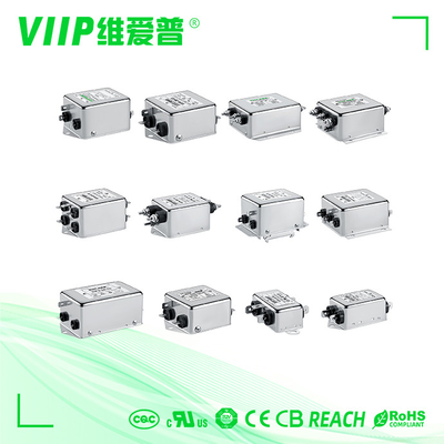 Rohs Memenuhi Impedansi Filter EMI Single Phase ≤1.5Ω Attenuasi ≥20dB dan Penekanan EMI yang Efektif